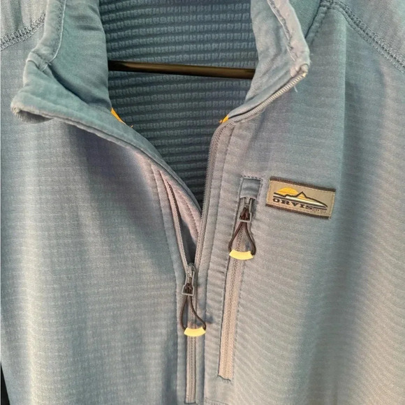 Orvis Blue Quarter-Zip Pullover - Picture 3 of 6